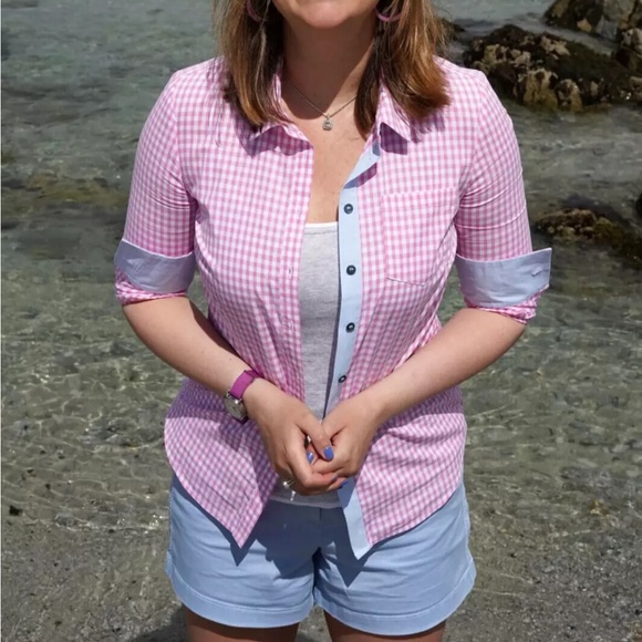 Women’s Alta Contrast Placket Button-up - Size 12 Tall - Picture 10 of 10